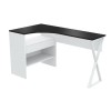 White L Shaped Desk with Storage Drawers - Karter
