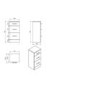 GRADE A2 - Alpina White Freestanding Bathroom Storage Cabinet - 300mm Depth
