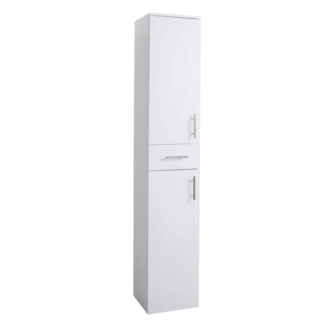 White Bathroom Tall Cabinet Storage unit - 300mm Depth