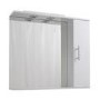 Alpina White Wall Mirror Cabinet with LED Downlight - 850mm Wide