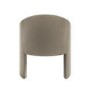 Upholstered Mink Velvet Curved Tub Dining Chair - Kelsey
