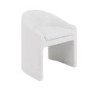 ALMOST PERFECT - Upholstered White Boucle Curved Tub Dining Chair - Kelsey
