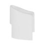 ALMOST PERFECT - Upholstered White Boucle Curved Tub Dining Chair - Kelsey