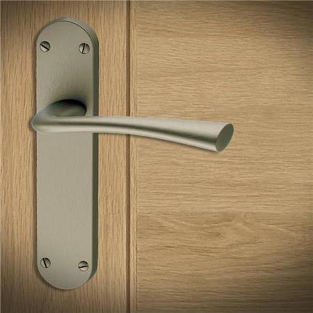 Internal Antique Brass Lever Fire Door Handle with Latch and Hinges Pack - 75mm Latch - Kuban - XL Joinery