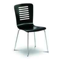 Julian Bowen Kudos Pair of Dining Chairs in Black 