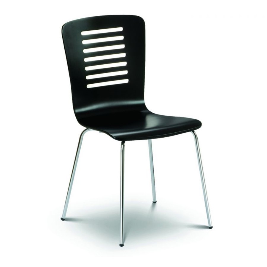 Julian Bowen Kudos Pair of Dining Chairs in Black 
