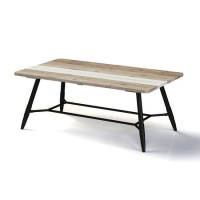 Reclaimed Wood Coffee Table with Black Metal Legs - Kuta