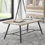 GRADE A1 - Industrial Wooden Coffee Table with Black Metal Legs - Kuta