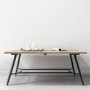 Reclaimed Wood Coffee Table with Black Metal Legs - Kuta