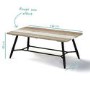 Reclaimed Wood Coffee Table with Black Metal Legs - Kuta