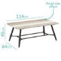 GRADE A1 - Industrial Wooden Coffee Table with Black Metal Legs - Kuta