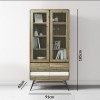 GRADE A1 - Industrial Style Wooden Display Cabinet- Kuta Range