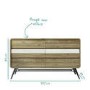 Large Sideboard in Reclaimed Solid Wood with Black Metal Legs - Industrial