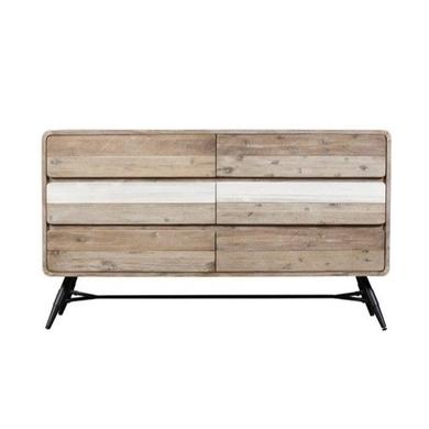 Kuta Modern Reclaimed Wood Storage Cupboard - Industrial Style