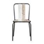 GRADE A1 - Kuta Industrial Style Reclaimed Wood Pair of Dining Chairs with Metal Legs