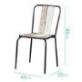 GRADE A1 - Kuta Industrial Style Reclaimed Wood Pair of Dining Chairs with Metal Legs