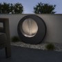 Round Water Feature with LED Lights - Anthracite Polyresin 