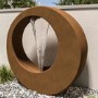 Round Water Feature with LED Lights - Copper Polyresin 