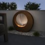 Round Water Feature with LED Lights - Copper Polyresin 