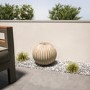 Glazed Ceramic Ball Water Feature with LED Lights
