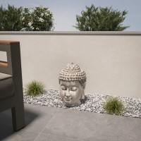 Ceramic Buddha Head Water Feature with LED Lights Ceramic Buddha Head Water Feature with LED Lights