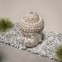 Ceramic Buddha Head Water Feature with LED Lights