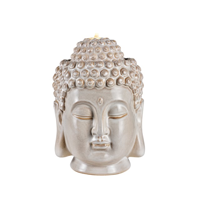 Ceramic Buddha Head Water Feature with LED Lights