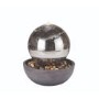 Stainless Steel Sphere in Bowl Water Feature with LED Lights