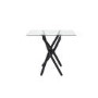 Glass Console Table with Black Legs - Kacey