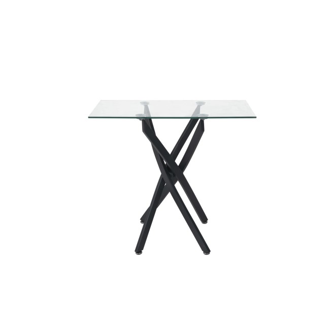 Glass Console Table with Black Legs - Kacey