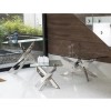 Glass Coffee Table with Chrome Base - Vida Living Kalmar