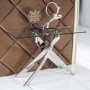Glass Console Table with Chrome Base - Vida Living Kalmar