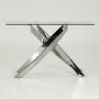 Glass Console Table with Chrome Base - Vida Living Kalmar