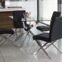 GRADE A2 - Wilkinson Furniture Kalmar Rectangular Glass 4 Seater Dining Table