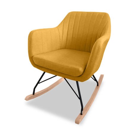 Mustard Rocking Chair Vida Living Rocking Chair in Mustard Yellow - Katell - Furniture123
