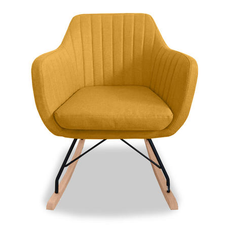 Vida Living Rocking Chair in Mustard Yellow - Katell 