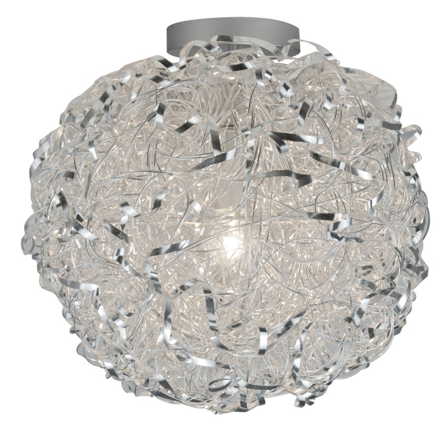 Wofi Silver Swirling Design Ceiling Light 