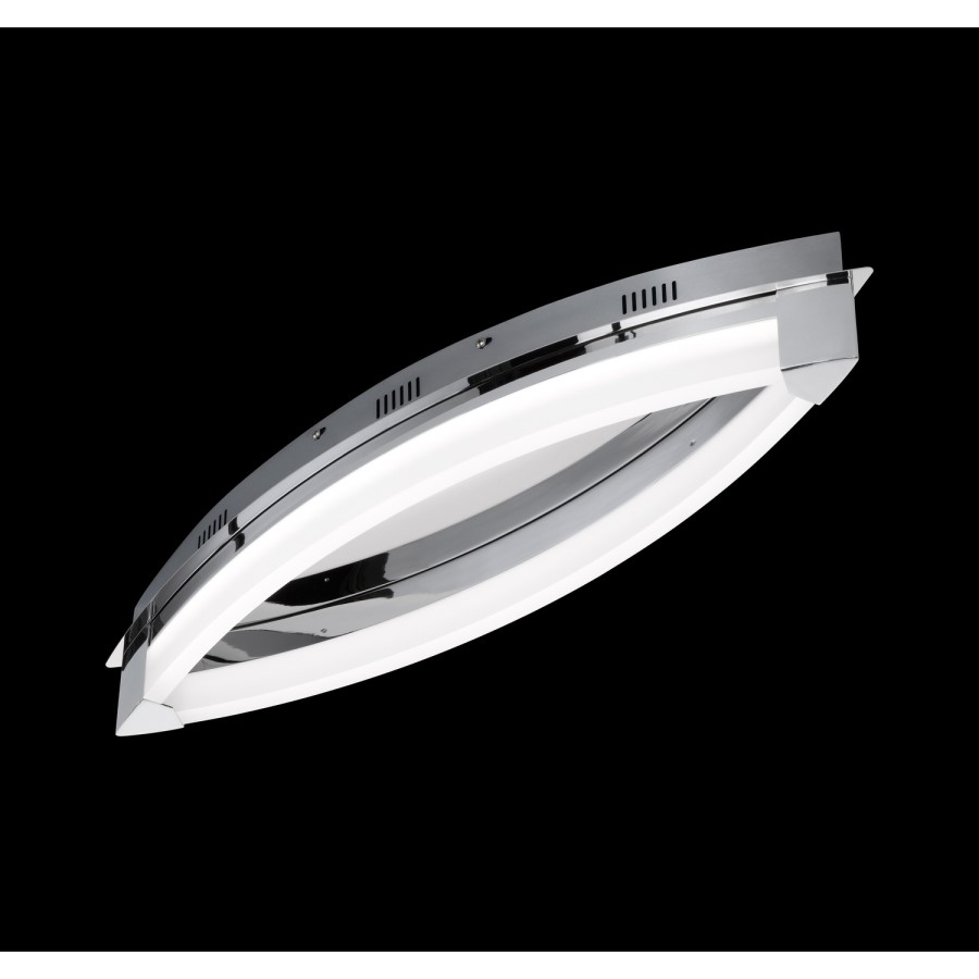 LED Ceiling Light in Chrome & Semi Flush Fitting - Vannes