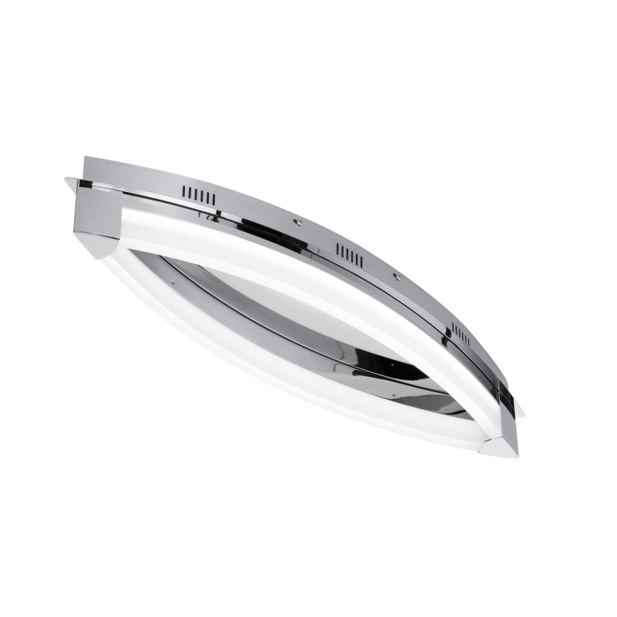 LED Ceiling Light in Chrome & Semi Flush Fitting - Vannes