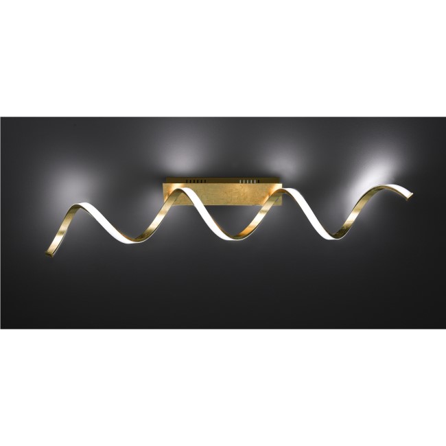 Gold Ceiling Light with Curved LED - Russell