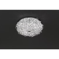 LED Ceiling Light in Silver & Flush Fitting - Apart 