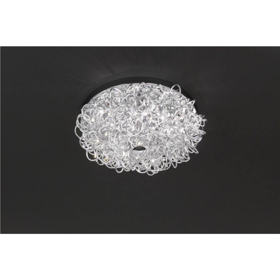LED Ceiling Light in Silver & Flush Fitting - Apart
