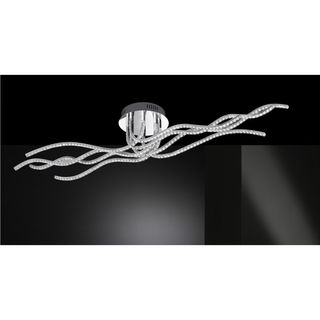 WOFi LED Chrome Ceiling Light with Glass Finish - Ammari Range