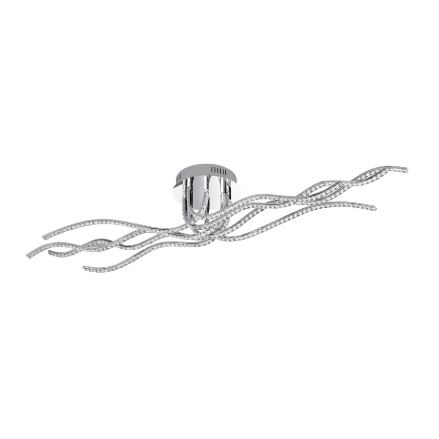 WOFi LED Chrome Ceiling Light with Glass Finish - Ammari Range