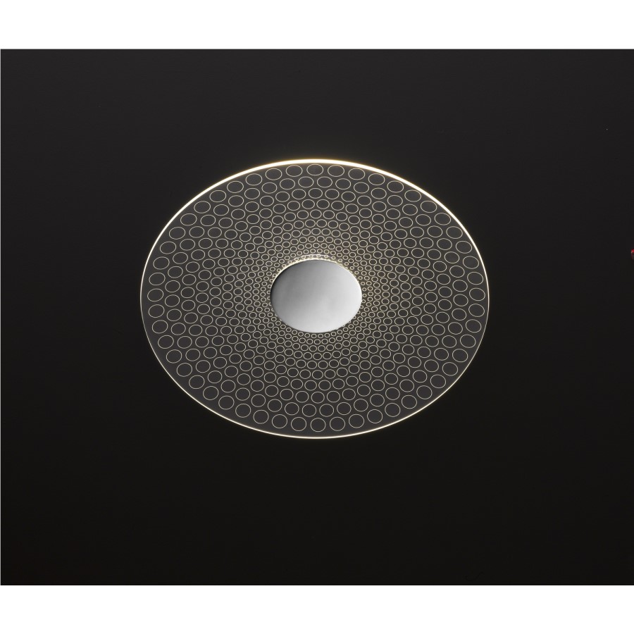 Chrome Ceiling Light with Acrylic Shade - Coco