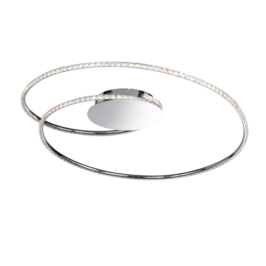 Opus White LED Ceiling Light with Modern Spiral Design