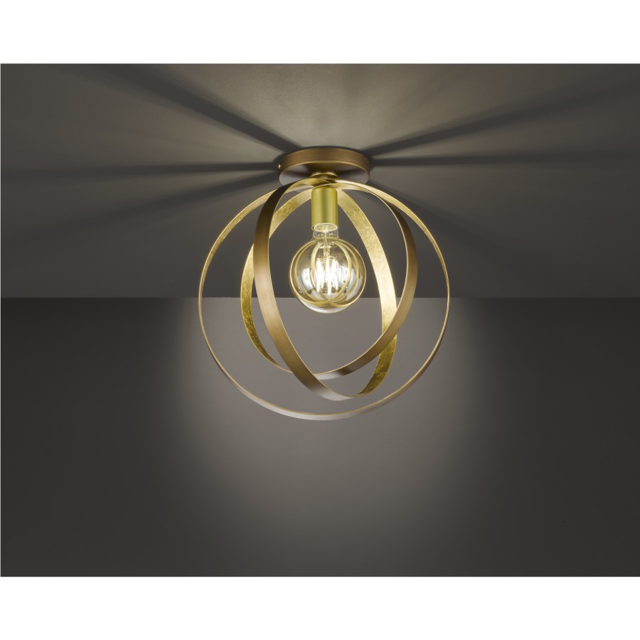 Wofi Golden Brown Circular Design Ceiling Light 