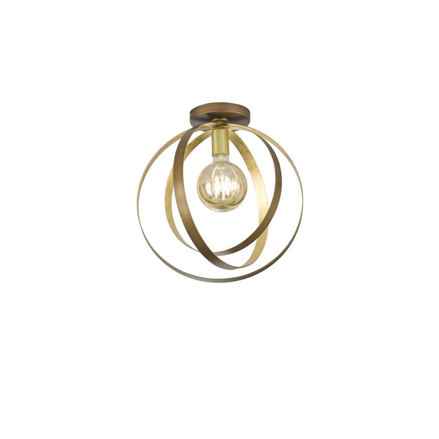 Wofi Golden Brown Circular Design Ceiling Light 
