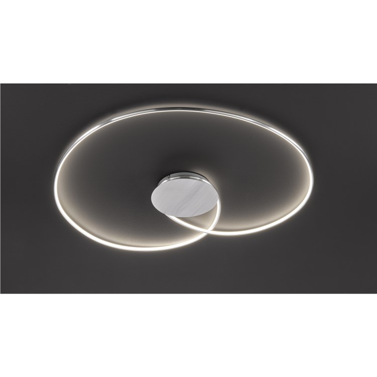 WOFi Spiral LED Small Ceiling Light in Chrome