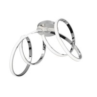 LED Ceiling Light with Chrome Spirals & Flush Fitting - Issey